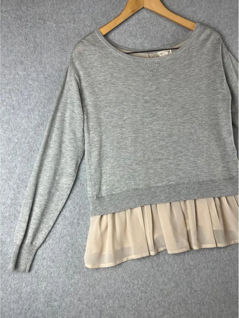 Maison Jules Pullover Knitted Sweatshirt Womens Size XS Classy Preppy Feminine